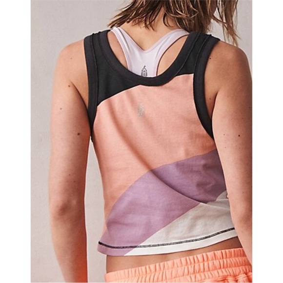 NWOT Free People FP Movement Back to Basics Colorblock Tank Top - Picture 2 of 5